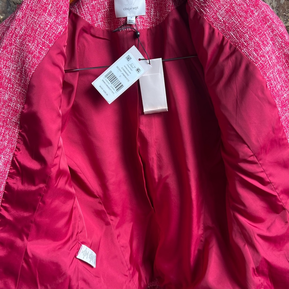 NWT- Cinq a Sept Tweed Blazer - Picture 8 of 13